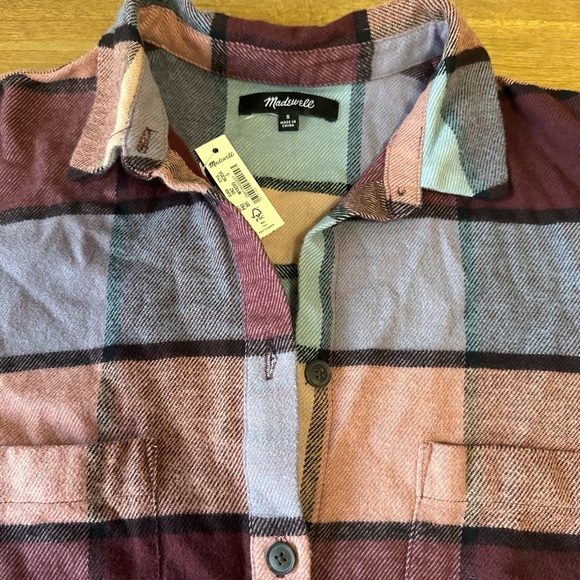 NWT Madewell Flannel Savvy Bromley Shirt Small 100% cotton - Picture 4 of 10